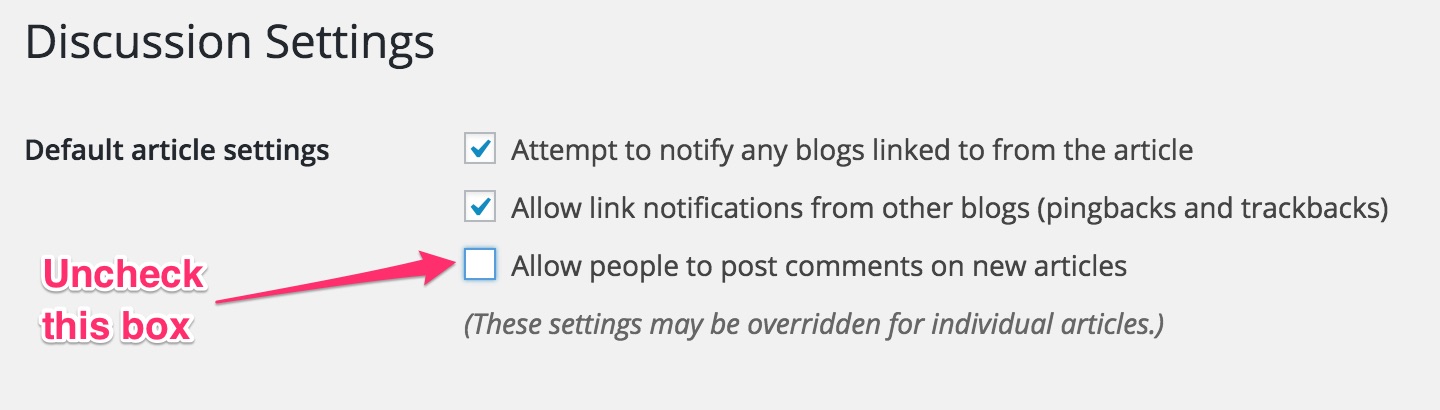 How to Disable WordPress Comments for All Posts/Pages